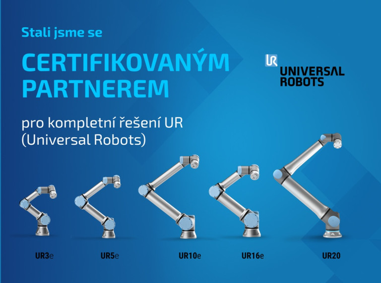 Jsme certifikovaný dodavatel komplexního řešení od Universal Robots