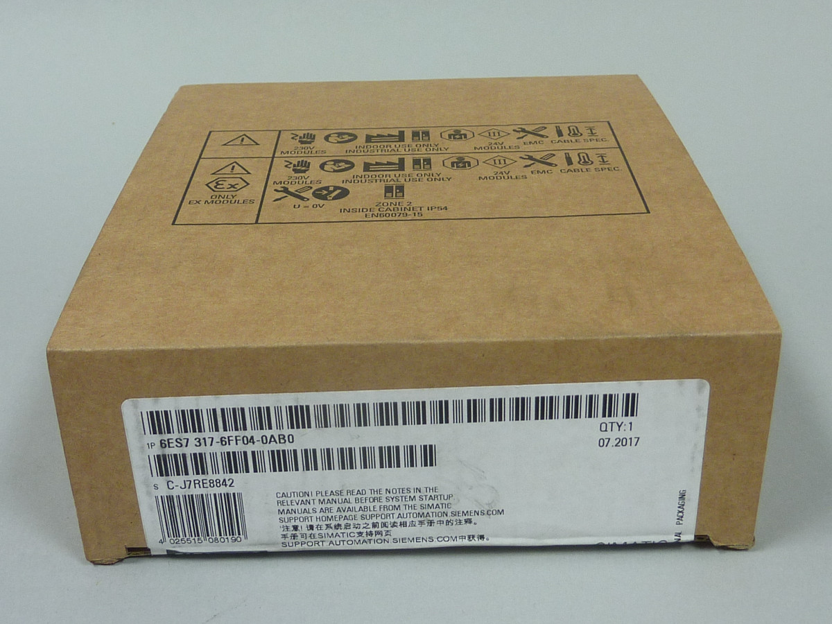 6ES7317-6FF04-0AB0 Ny i forseglet pakke