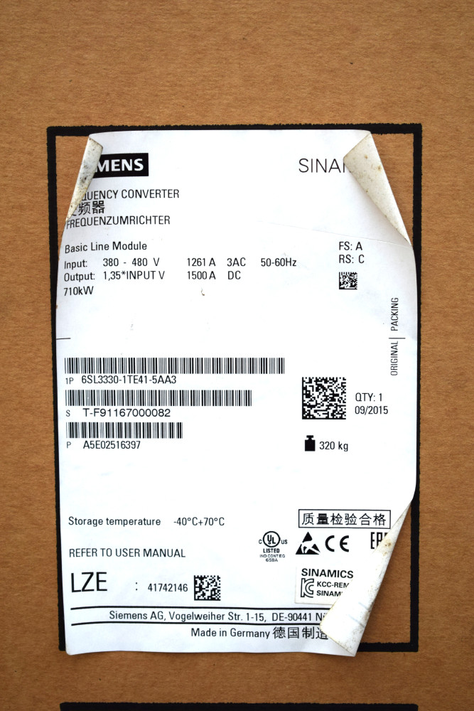 6SL3330-1TE41-5AA3 Neu in versiegelter Verpackung