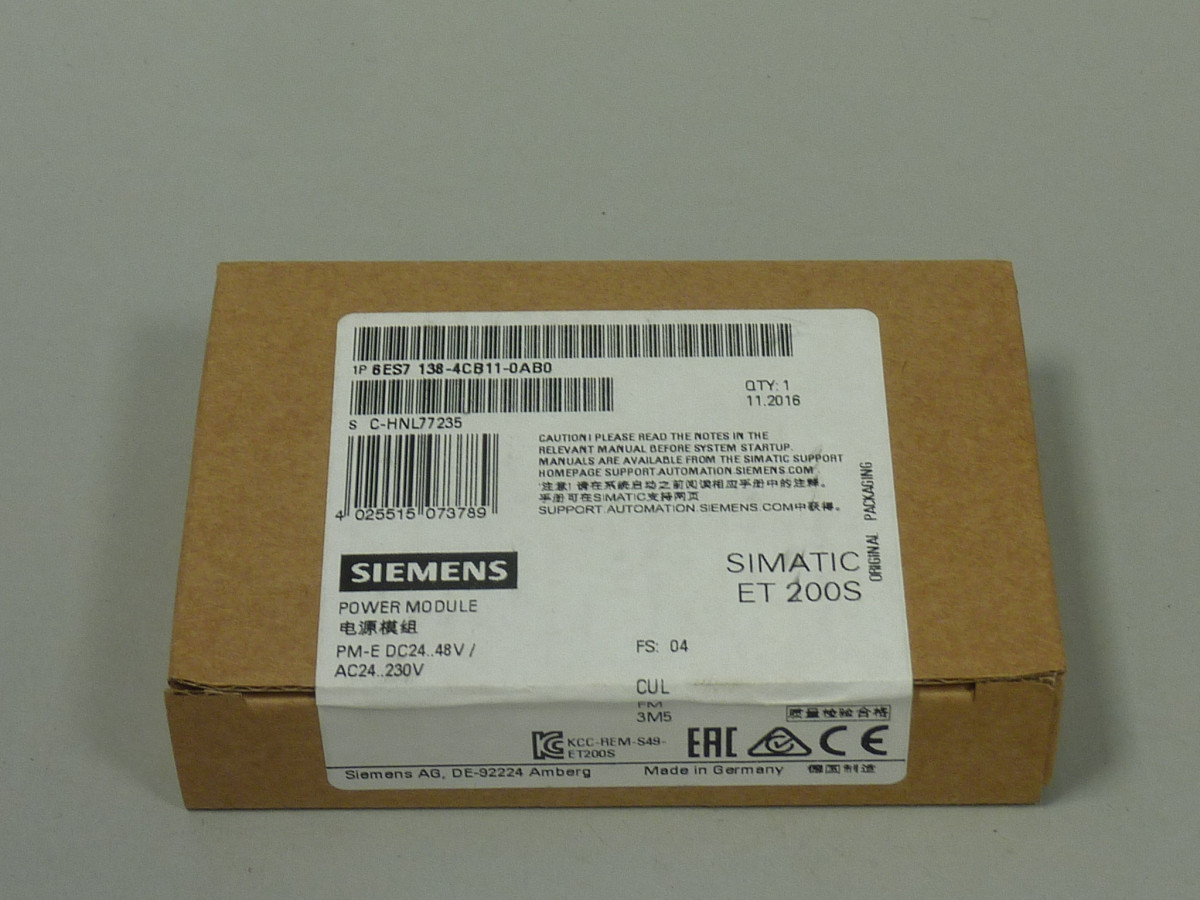 6ES7138-4CB11-0AB0 Nei am zouene Pak