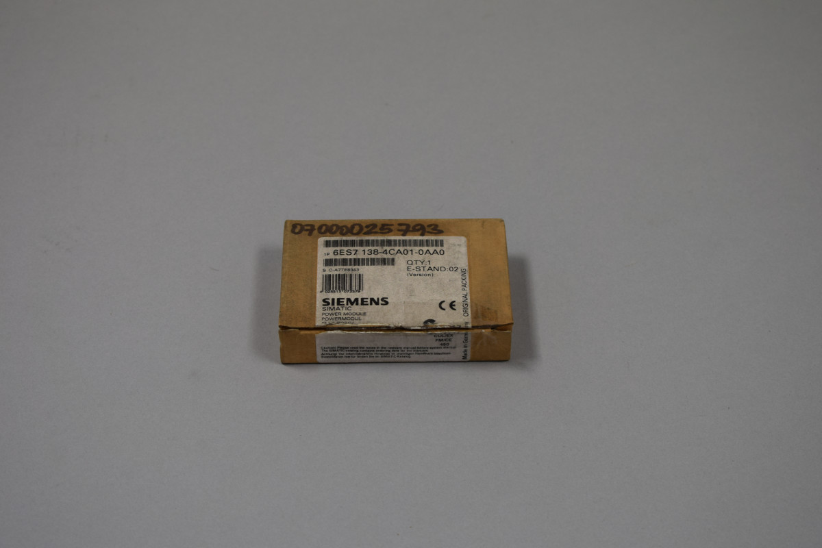 6ES7138-4CA01-0AA0 Nový obal otevřen