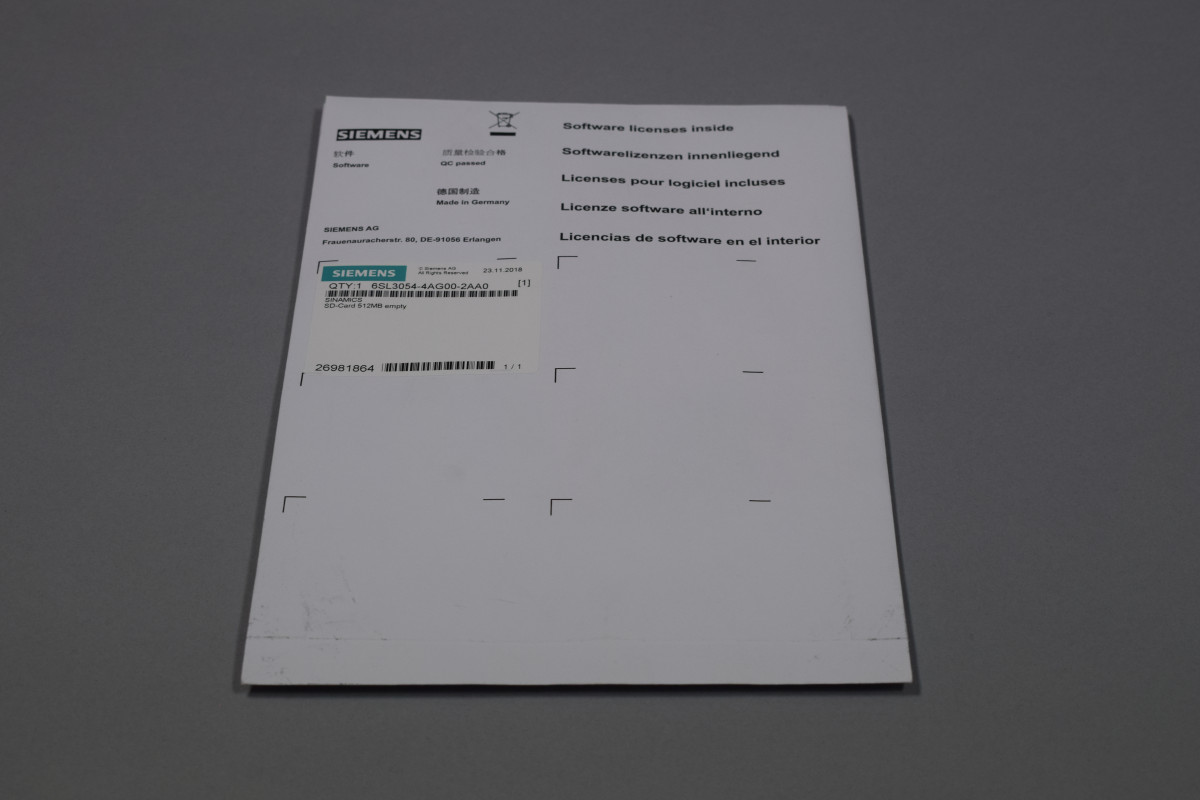 6SL3054-4AG00-2AA0 Novo u zatvorenom pakiranju