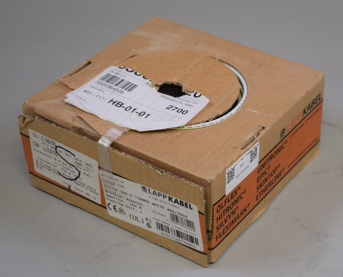 H07V-K 1x2,5 mm² TINNED WHITE 4160505 New in sealed package