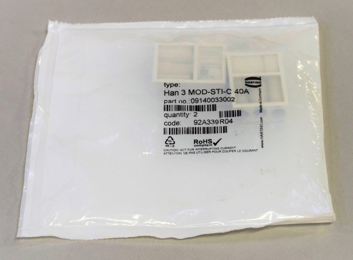 09140033002 Han C module, crimp male New in sealed package