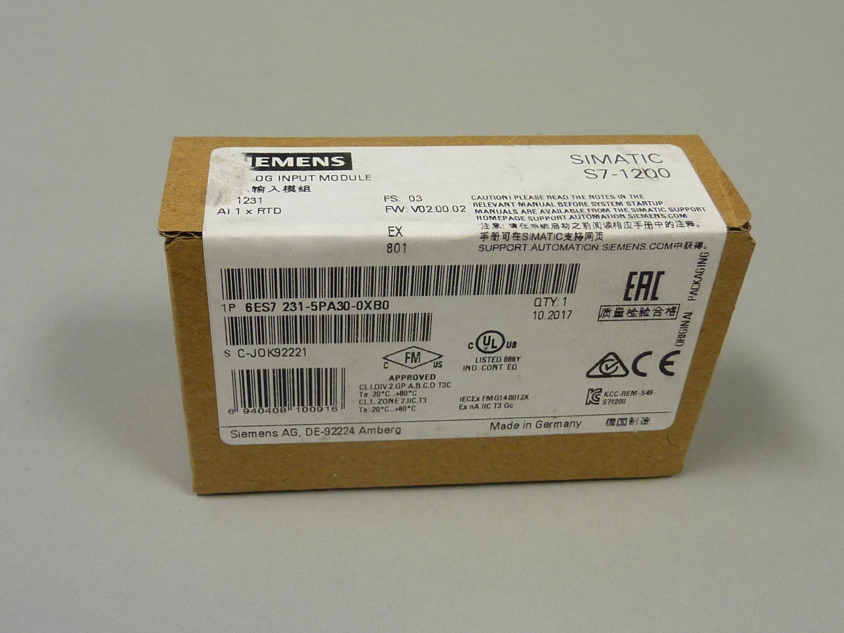 6ES7231-5PA30-0XB0 New in sealed package