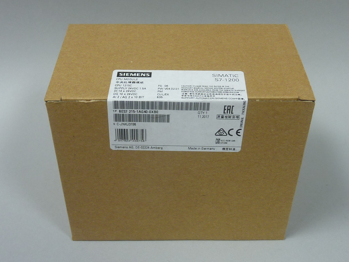 6ES7215-1AG40-0XB0 New in sealed package
