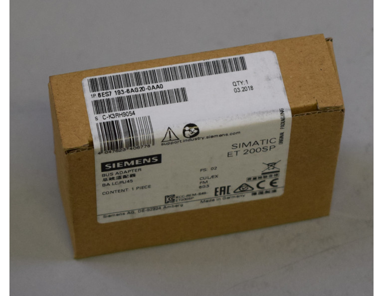 6ES7193-6AG20-0AA0 New in sealed package