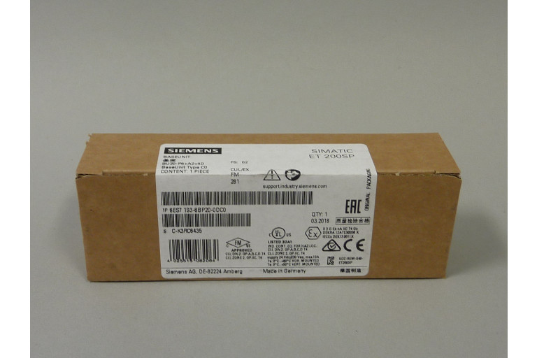 6ES7193-6BP20-0DC0 New in sealed package