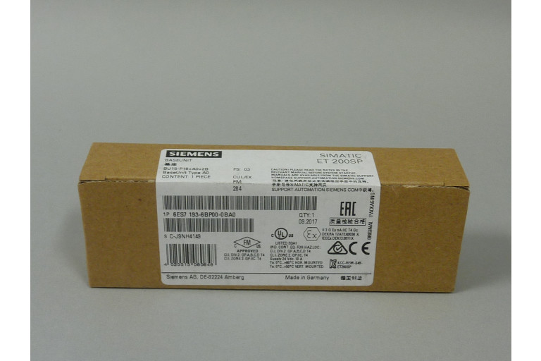 6ES7193-6BP00-0BA0 New in sealed package