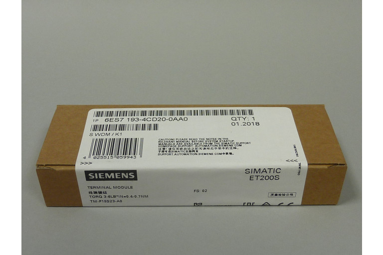6ES7193-4CD20-0AA0 New in sealed package