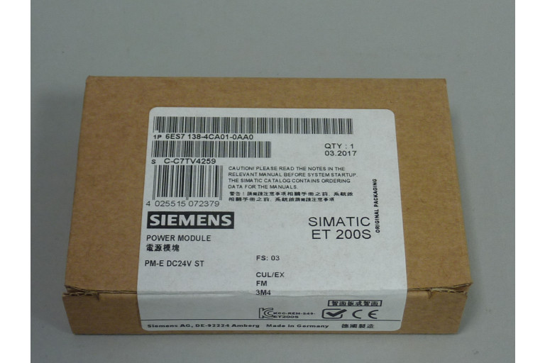 6ES7138-4CA01-0AA0 Nei am zouene Pak