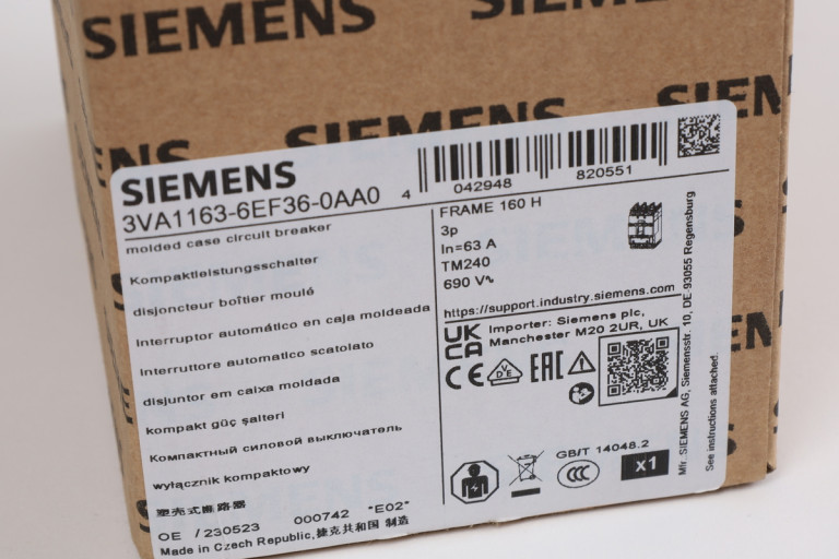 3VA1163-6EF36-0AA0 New in sealed package